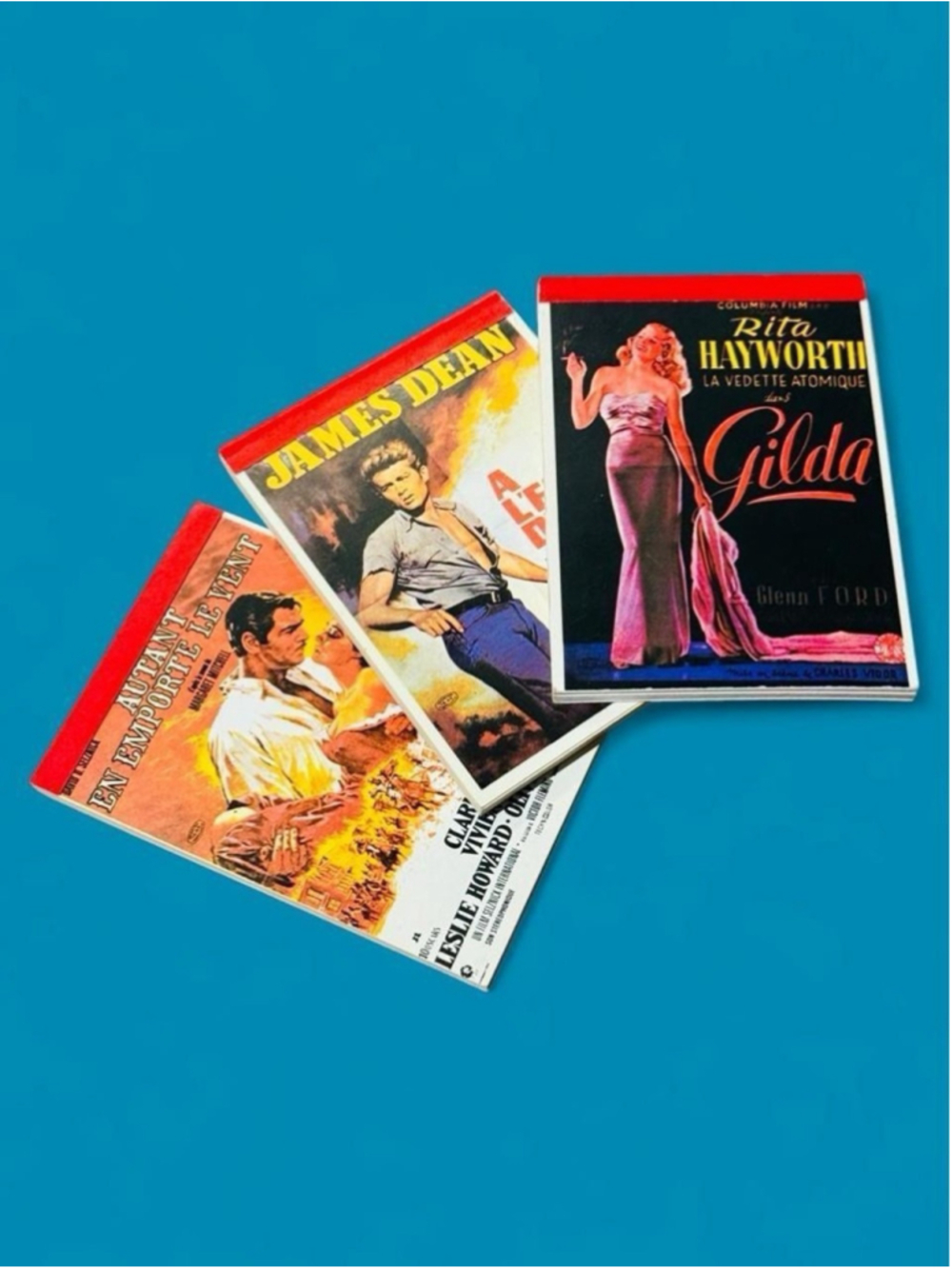 Vintage Hollywood Movie Poster Memo Pads Lot of 3 James Dean Rita Hayworth 3x4